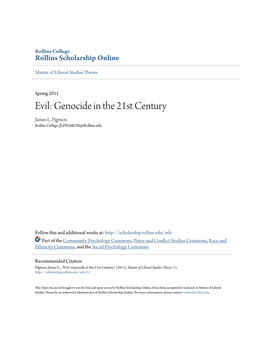 Evil: Genocide in the 21St Century James L