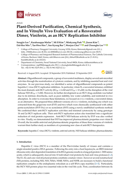 Plant-Derived Purification, Chemical Synthesis, and in Vitro/In Vivo