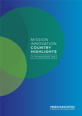 Mission Innovation Country Highlights