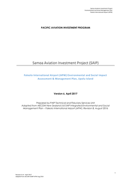 Samoa Aviation Investment Project (SAIP)
