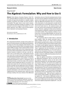 The Algebraic Formulation: Why and How to Use It