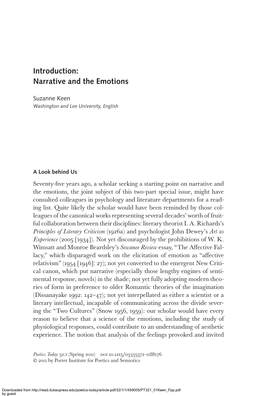 Narrative and the Emotions