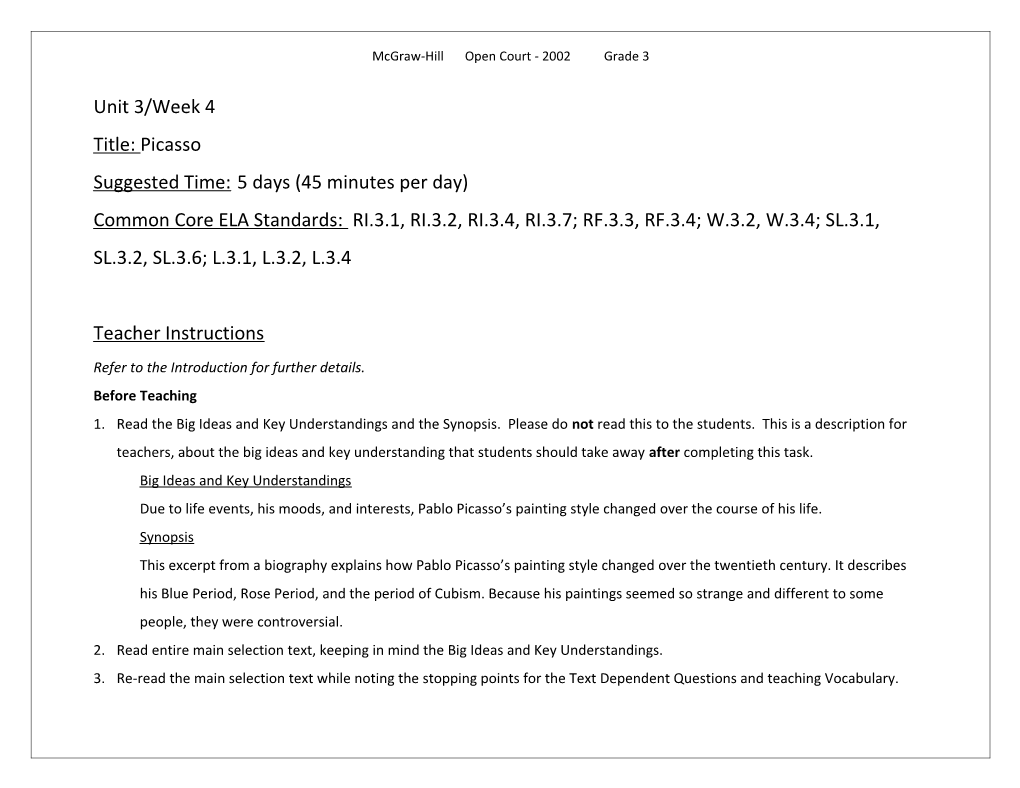 Mcgraw-Hill Open Court - 2002 Grade 3