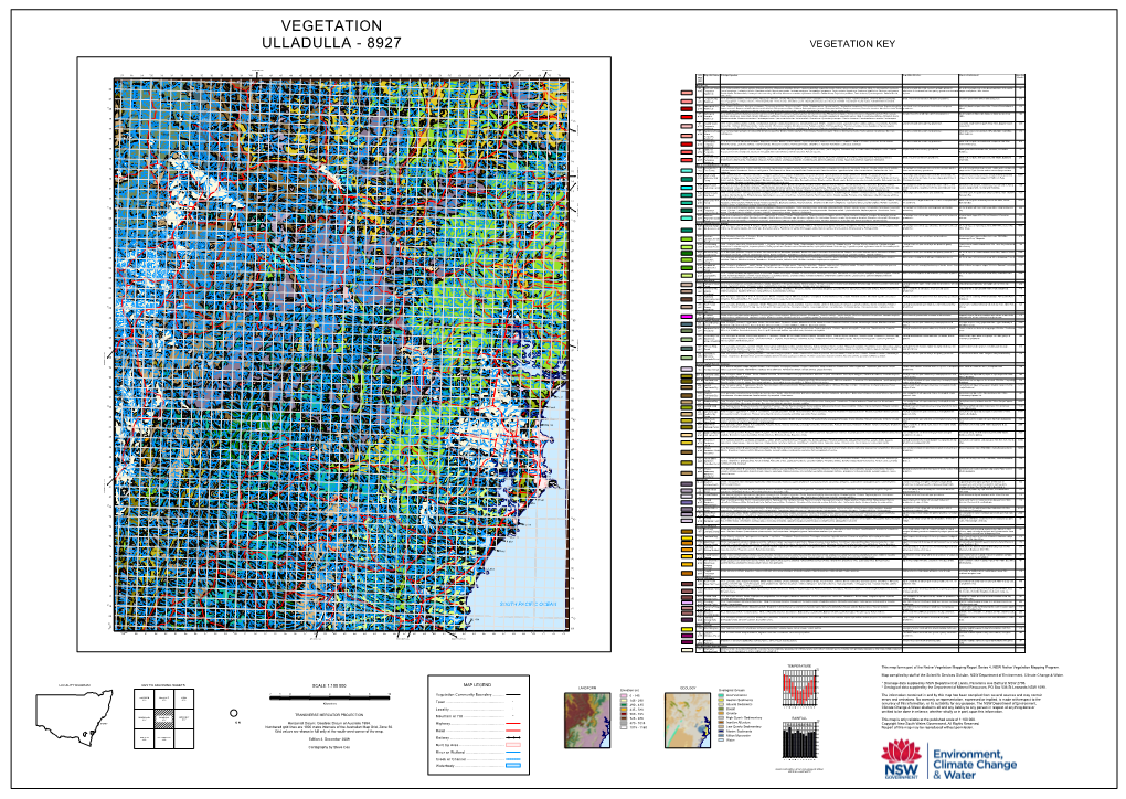 Vegetation Ulladulla - 8927 Vegetation Key