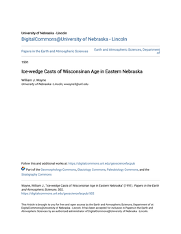 Ice-Wedge Casts of Wisconsinan Age in Eastern Nebraska