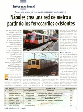 Nápoles Crea Una Red De Metro a Partir De Los Ferrocarriles Existentes