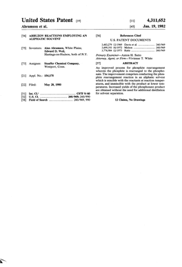United States Patent (19) 11 4,311,652 Abramson Et Al