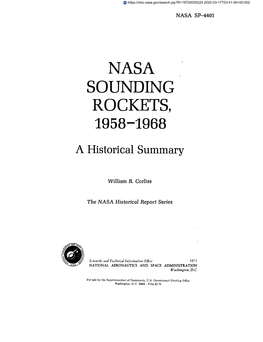Nasa Sounding Rockets, 1958 1968