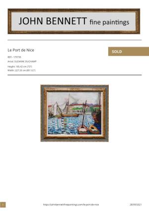 Le Port De Nice SOLD REF:- 179735 Artist: SUZANNE DUCHAMP