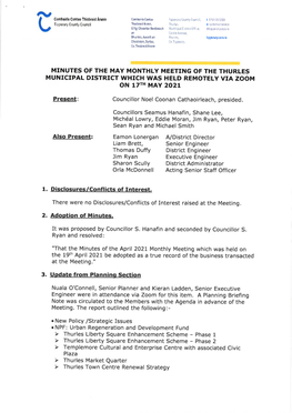 Thurles MD May 2021 Meeting Minutes.Pdf