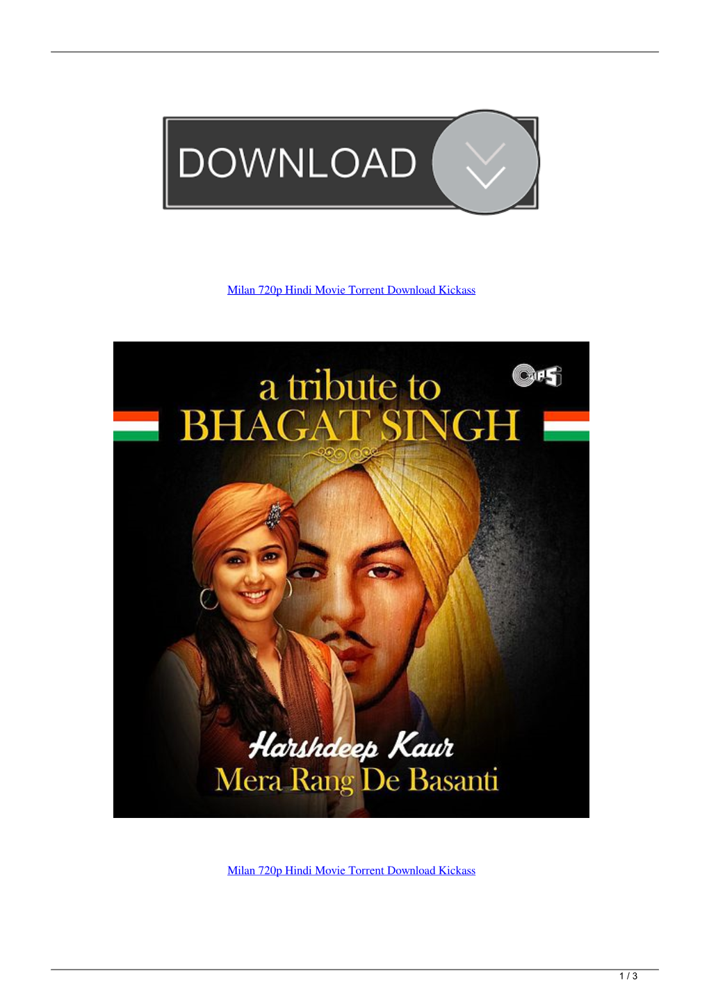 Milan 720P Hindi Movie Torrent Download Kickass