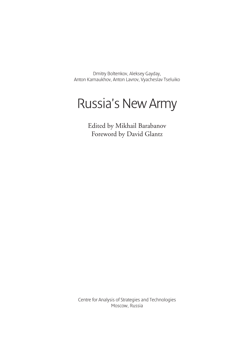 Russia's New Army