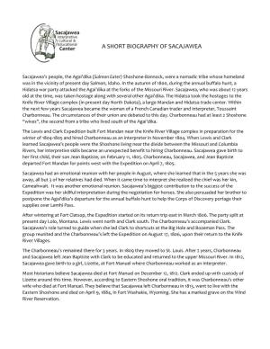 A Short Biography of Sacajawea