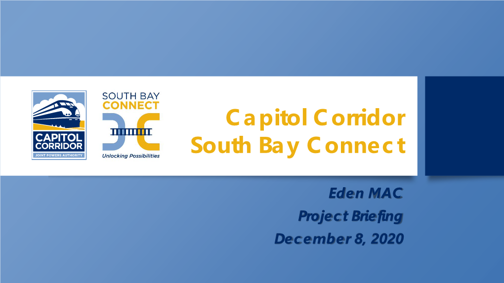 Capitol Corridor South Bay Connect