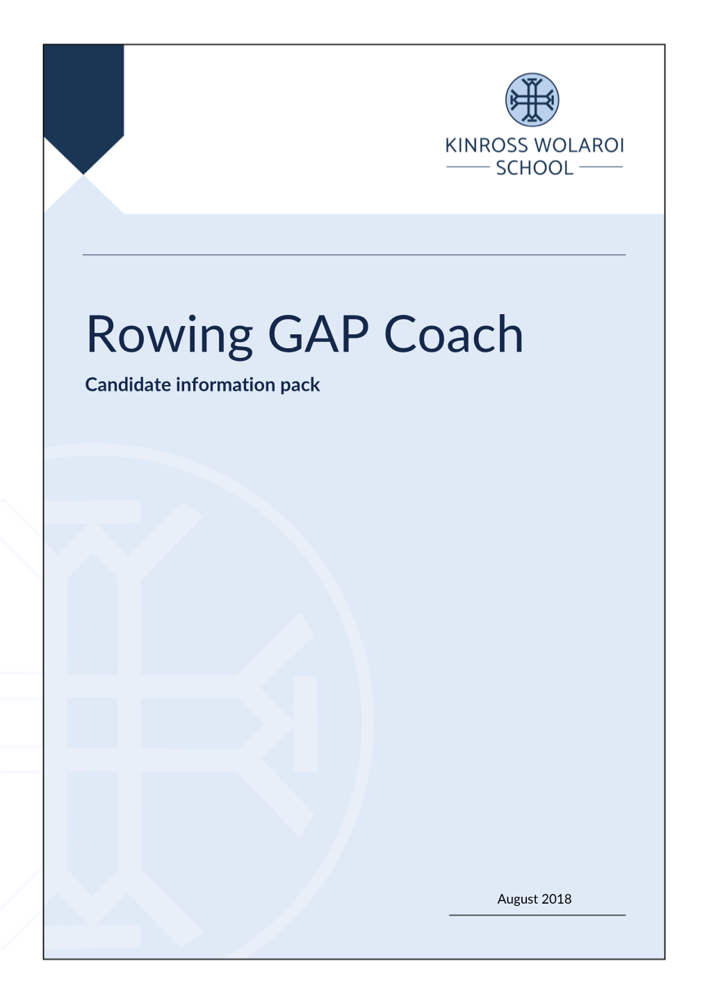 Rowing GAP Coach Candidate Information Pack