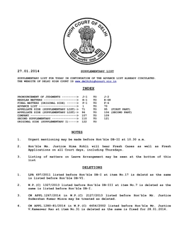 27.01.2014 Notes Deletions