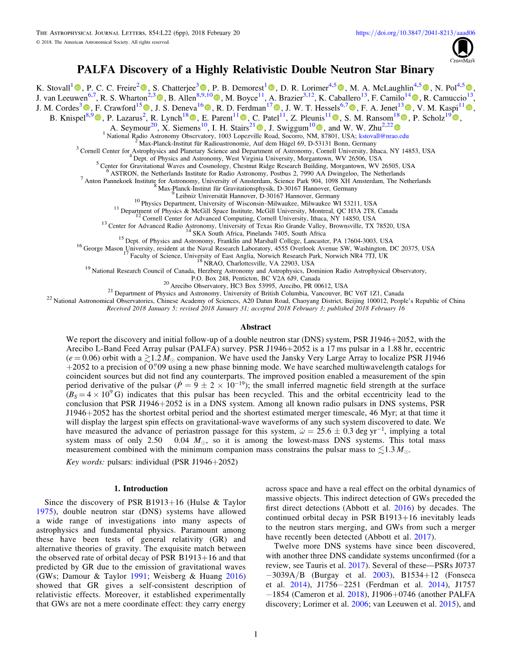 PALFA Discovery of a Highly Relativistic Double Neutron Star Binary