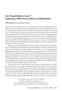 Can Organizations Learn? Exploring a Shift from Conflict to Collaboration