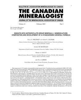 Insights Into Astrophyllite-Group Minerals