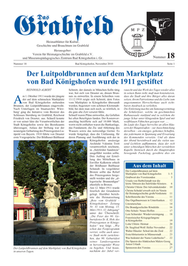 Der Luitpoldbrunnen Auf Dem Marktplatz Von Bad Königshofen