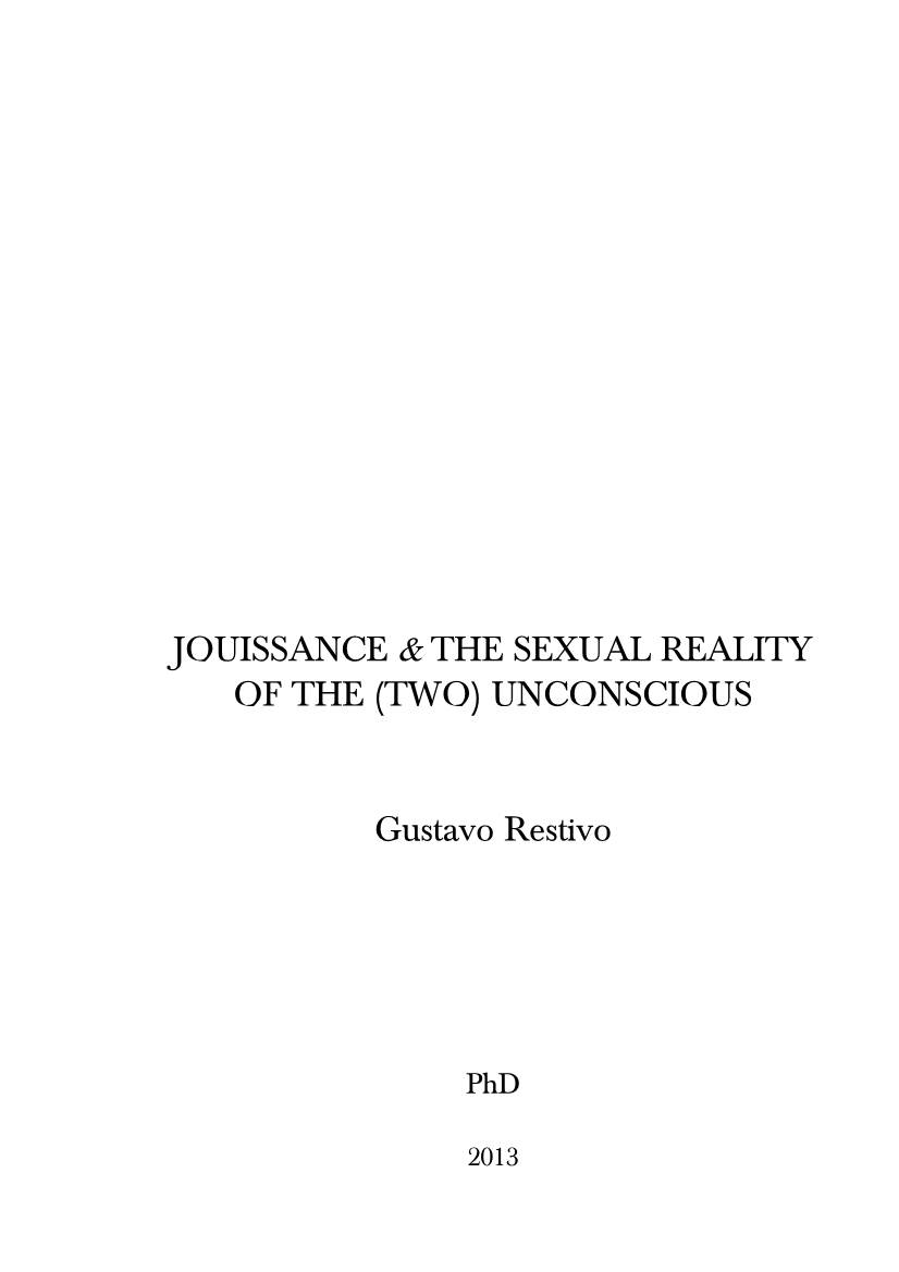 Jouissance & the Sexual Reality of the (Two