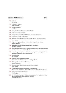 Volume 40 Number 3 July 2013