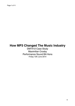 How MP3 Changed the Music Industry