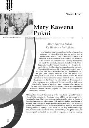 Mary Kawena Pukui Photo Courtesy Bishop Museum Archives