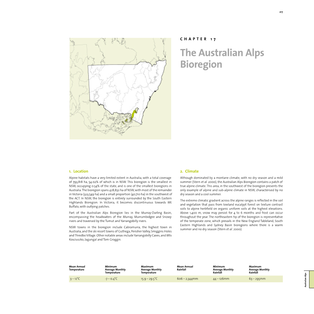 The Australian Alps Bioregion