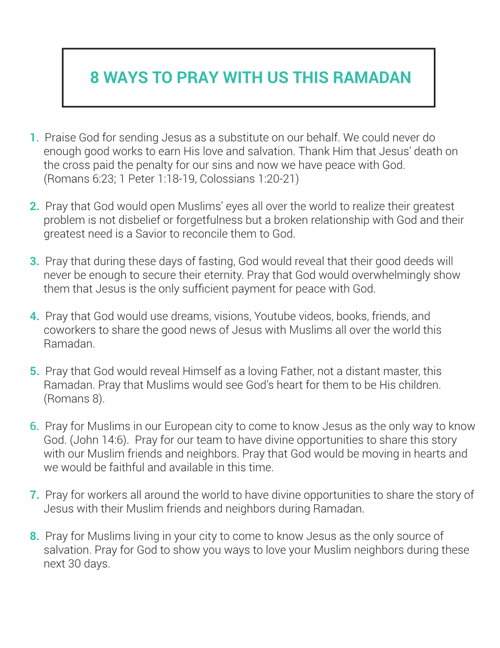 8 Ways to Pray with Us This Ramadan