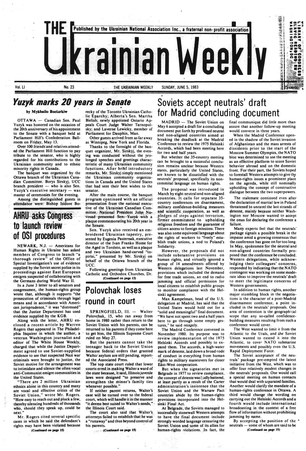 The Ukrainian Weekly 1983