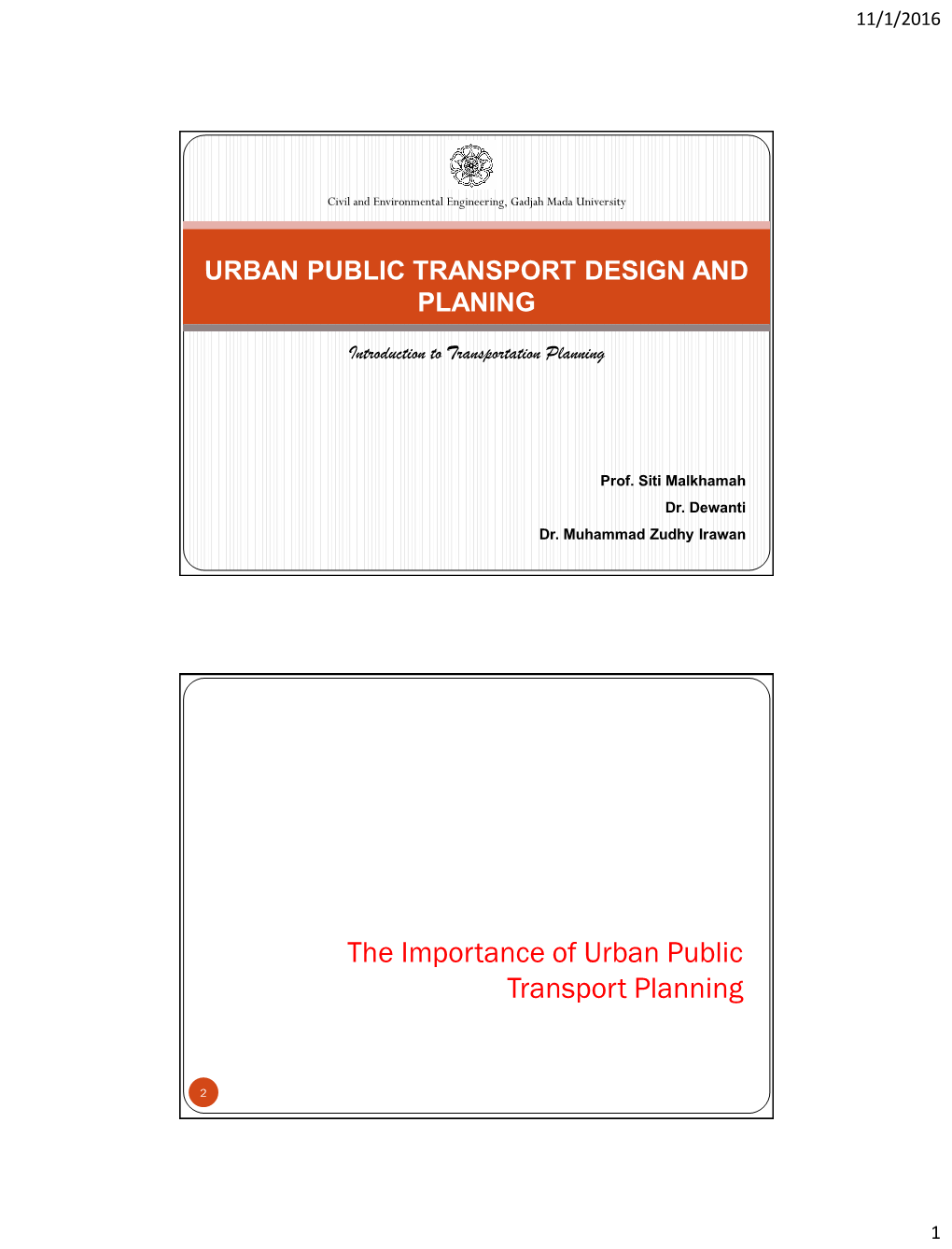 The Importance of Urban Public Transport Planning