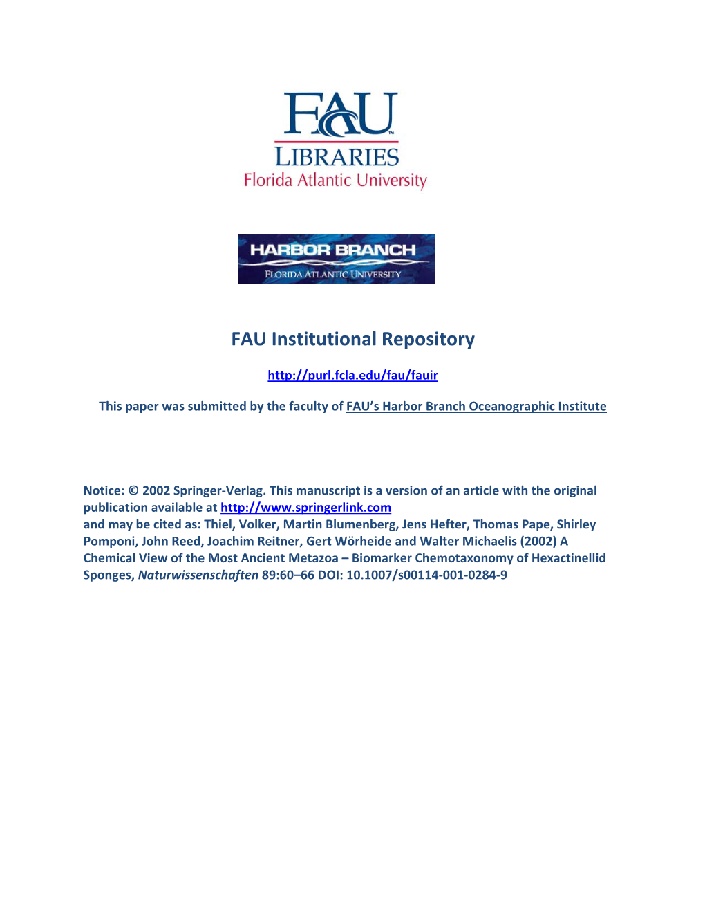 FAU Institutional Repository