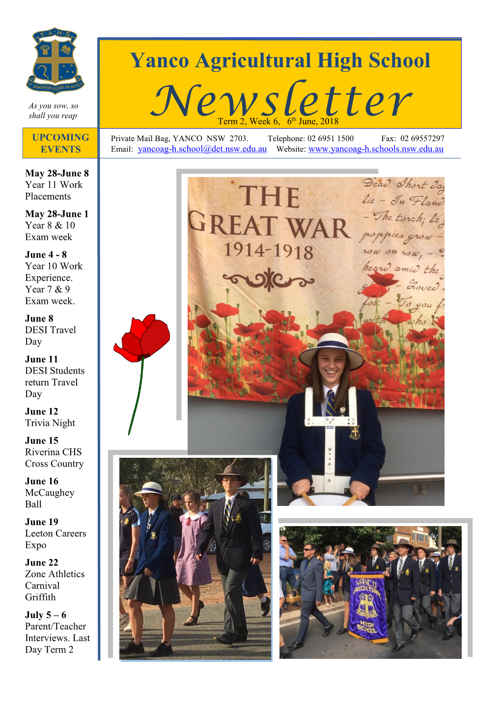 Yanco Agricultural High School Newsletter