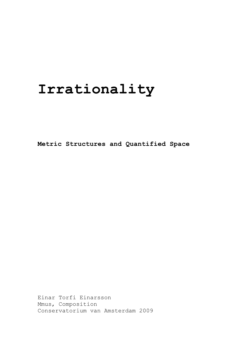 Irrationality