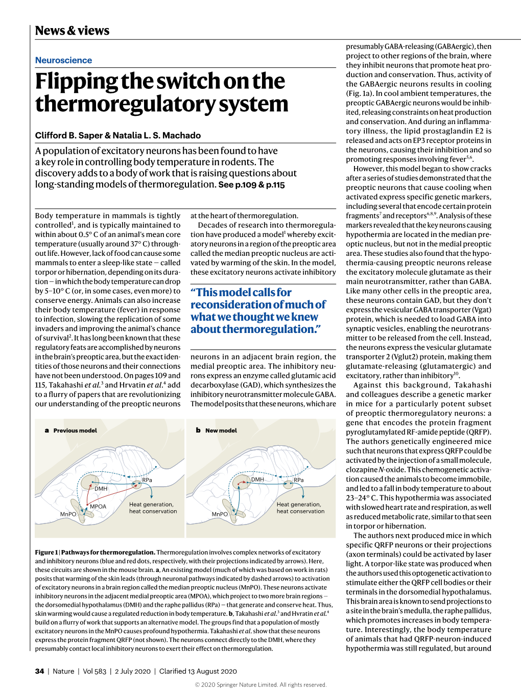 Flipping the Switch on the Thermoregulatory System