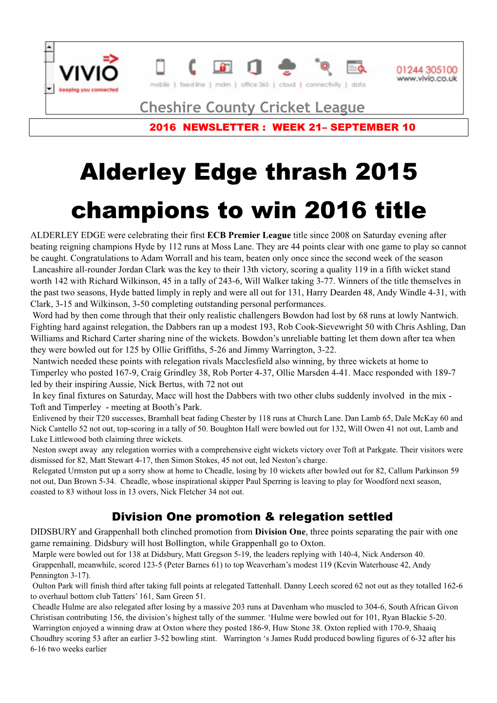 Alderley Edge Thrash 2015 Champions to Win 2016 Title