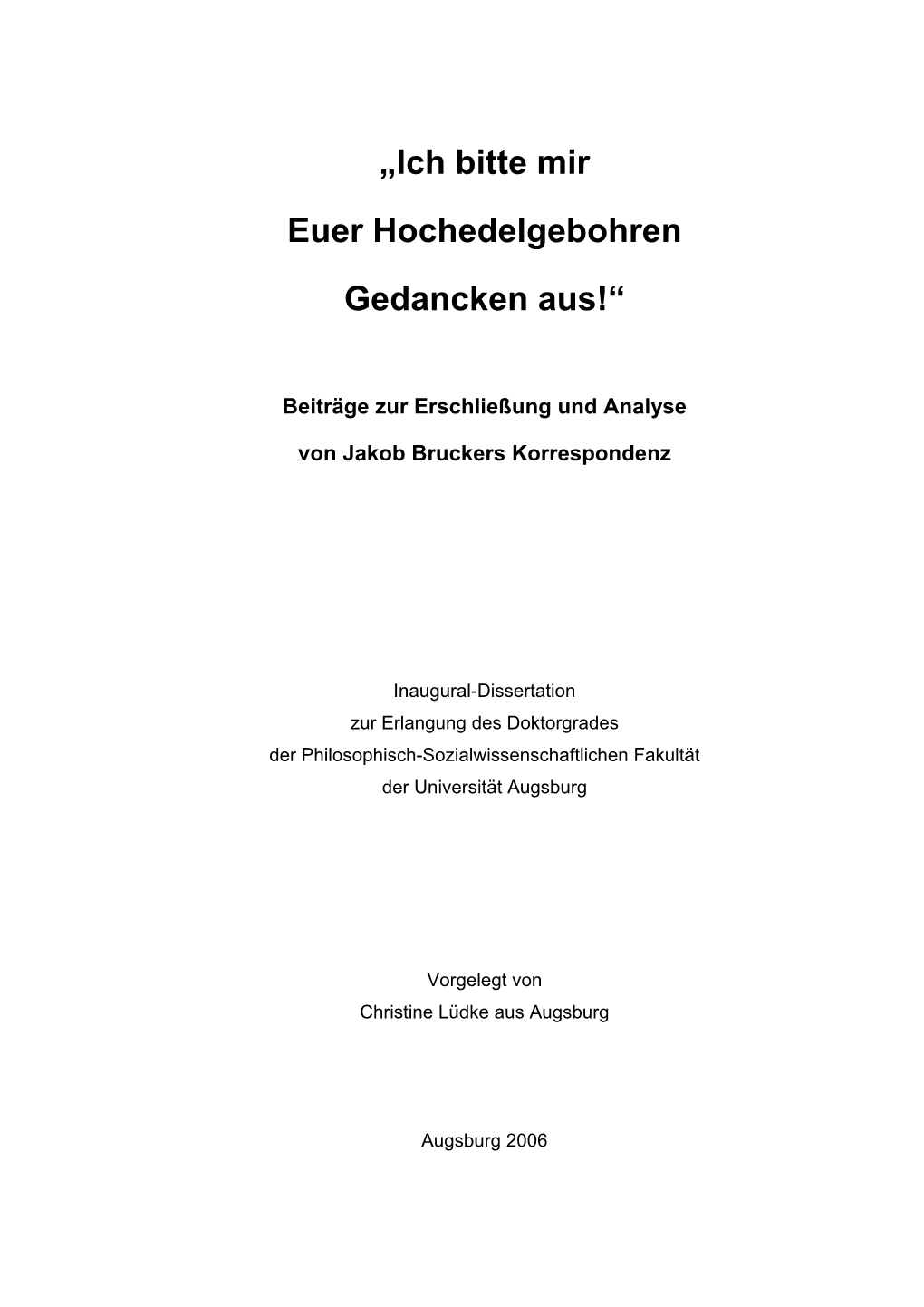 3. Zur Biographie Von Jakob Brucker