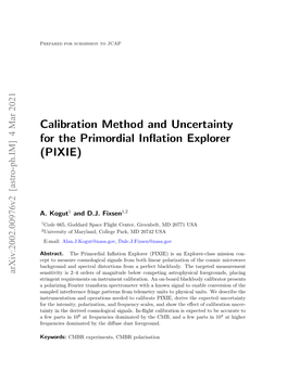 Calibration Method and Uncertainty for the Primordial Inflation Explorer