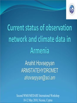 Current Status of Observation Network And