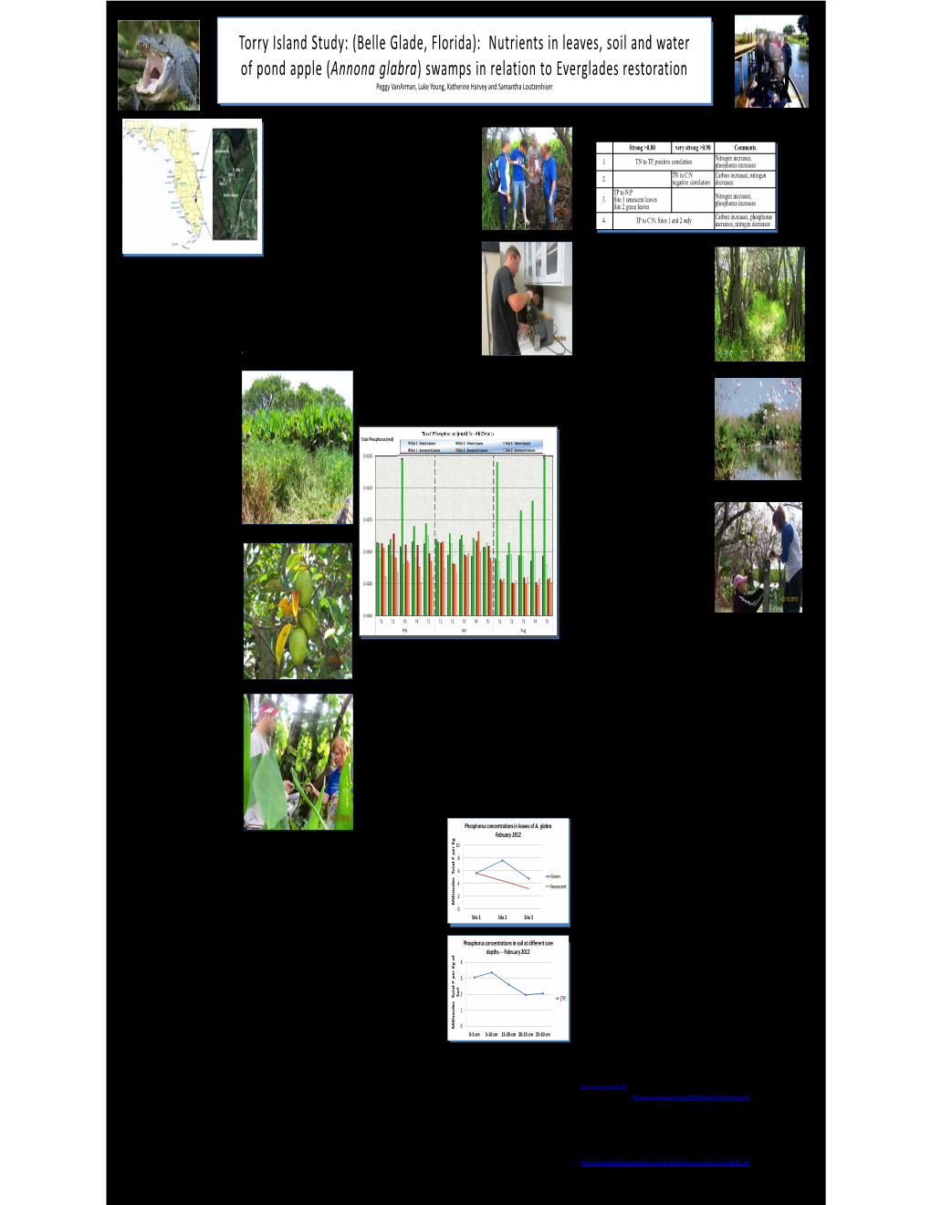 Torry Island Study: (Belle Glade, Florida): Nutrients in Leaves, Soil