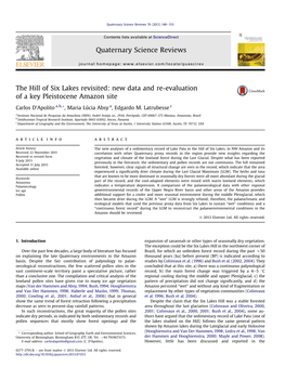 The Hill of Six Lakes Revisited: New Data and Re-Evaluation of a Key Pleistocene Amazon Site