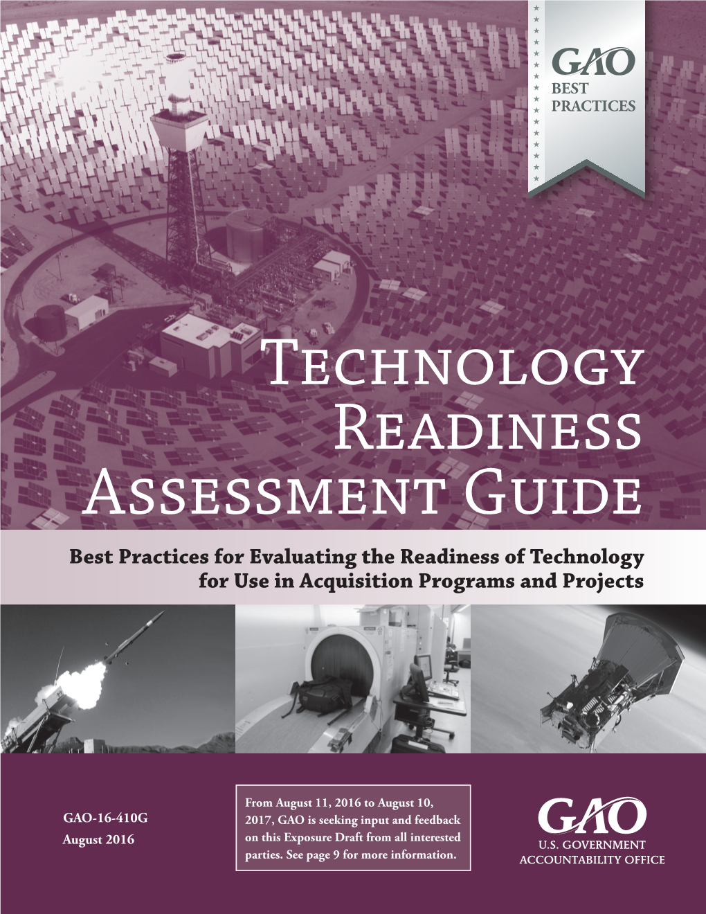 GAO-16-410G, Technology Readiness Assessment Guide - DocsLib