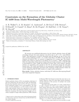 Constraints on the Formation of the Globular Cluster IC 4499 from Multi-Wavelength Photometry?