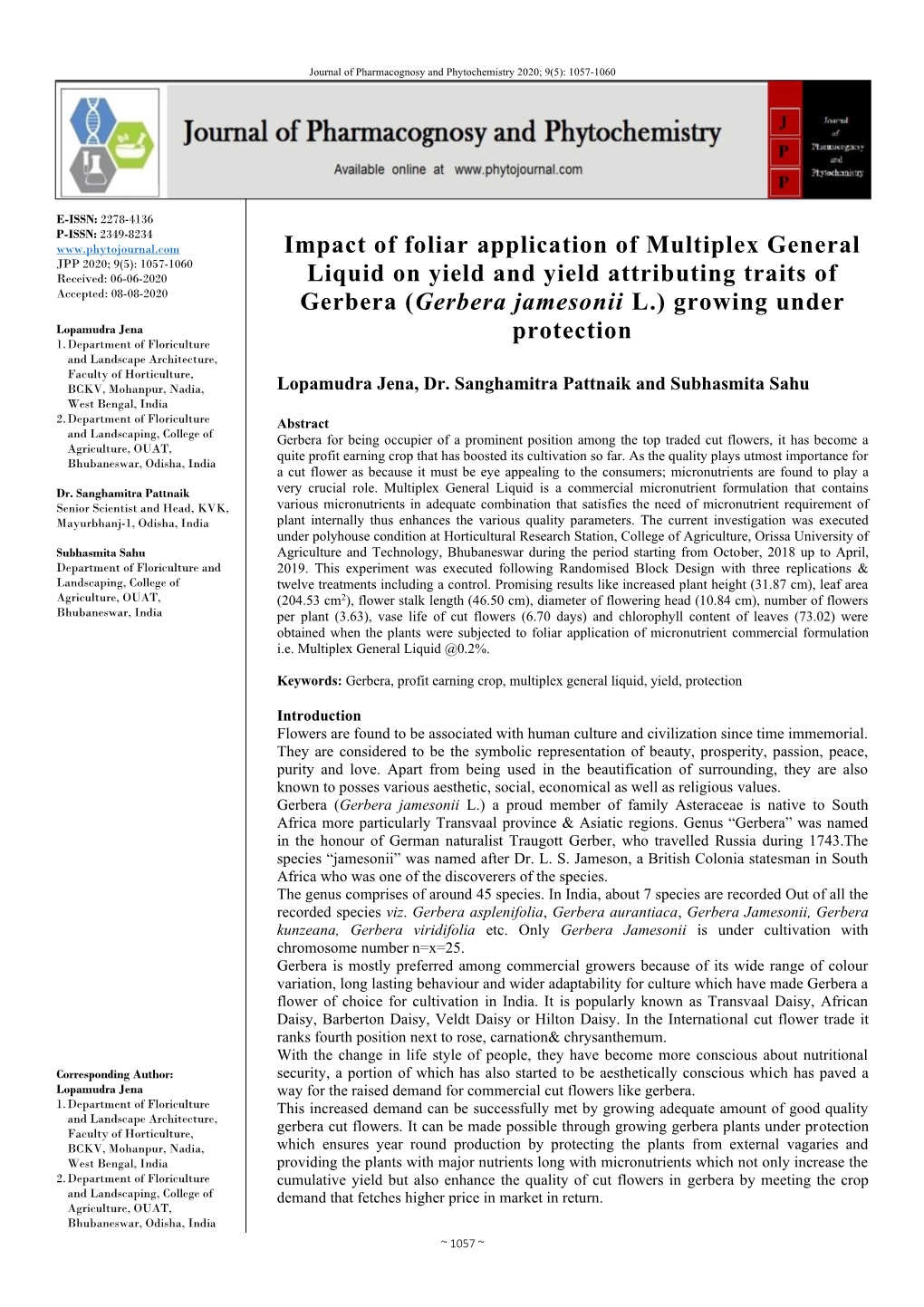 Impact of Foliar Application of Multiplex General Liquid on Yield and Yield