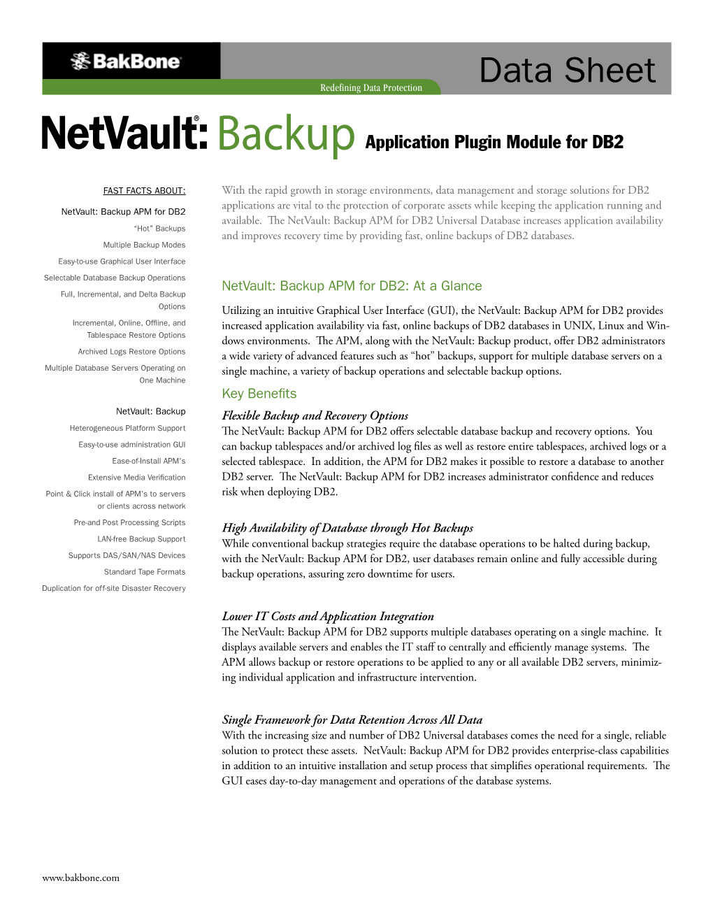 DB2 Datasheet.Indd