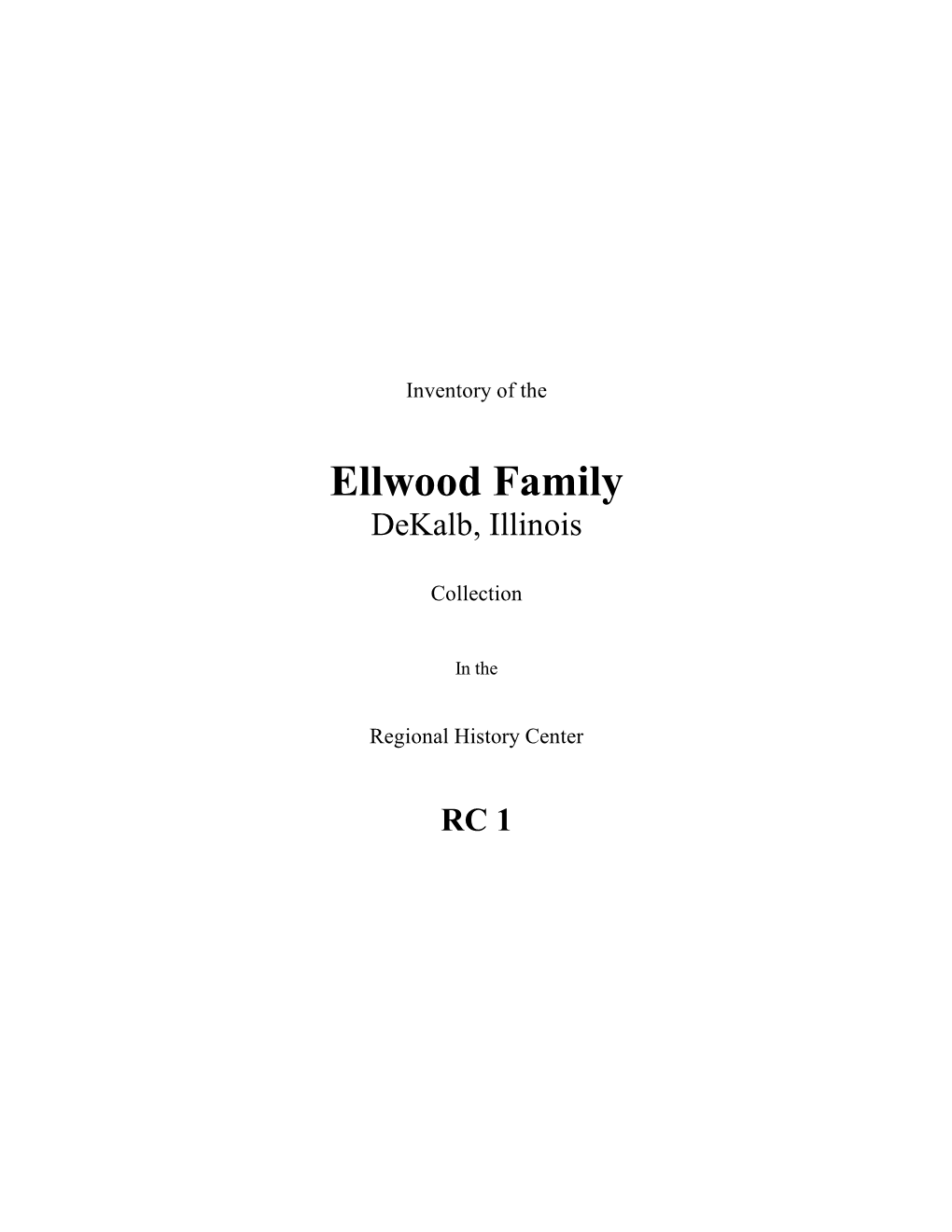 Ellwood Family Collection 2