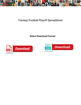 Fantasy Football Playoff Spreadsheet