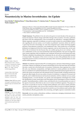 Neurotoxicity in Marine Invertebrates: an Update