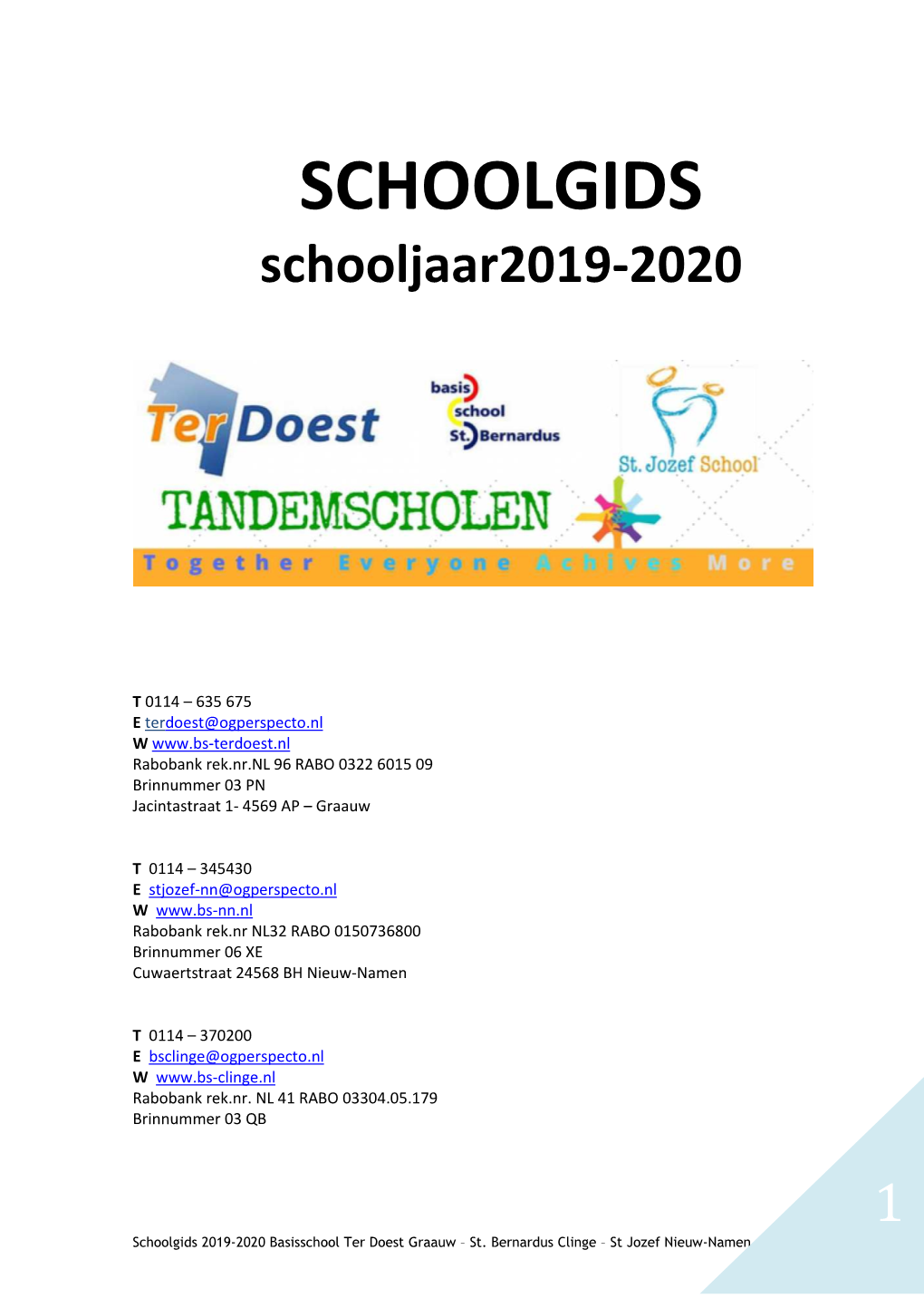 Schoolgids Tandem 2019-2020